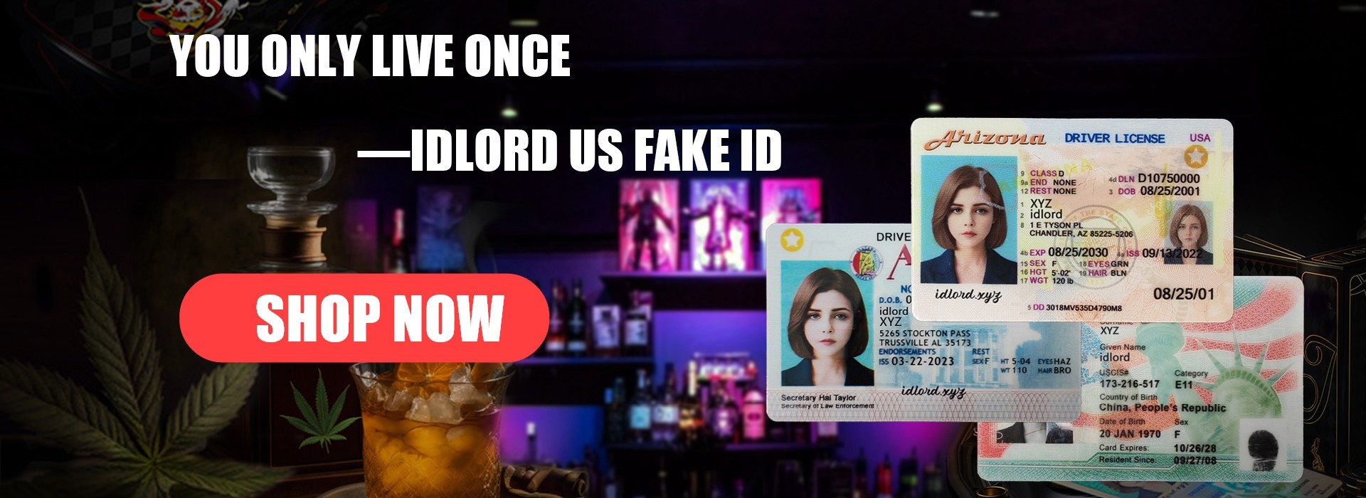 IDLORD, US fake driver license, fake scannable ids