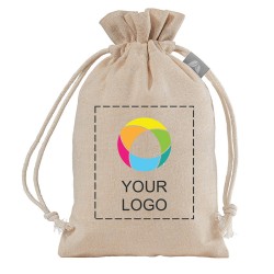 Small Cotton Blend Drawstring Bag