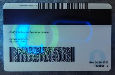 Alabama Fake ids UV test back side